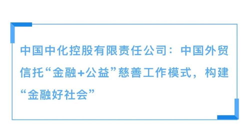 外貿(mào)信托金融公益慈善工作模式入選《中央企業(yè)社會(huì)責(zé)任藍(lán)皮書(shū)（2022）》，推動(dòng)社會(huì)經(jīng)濟(jì)咨詢服務(wù)創(chuàng)新